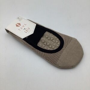 Tavi Lola Grip Socks Womens Shitake Geo Tan Yoga Pilates Barre Size Small NWT